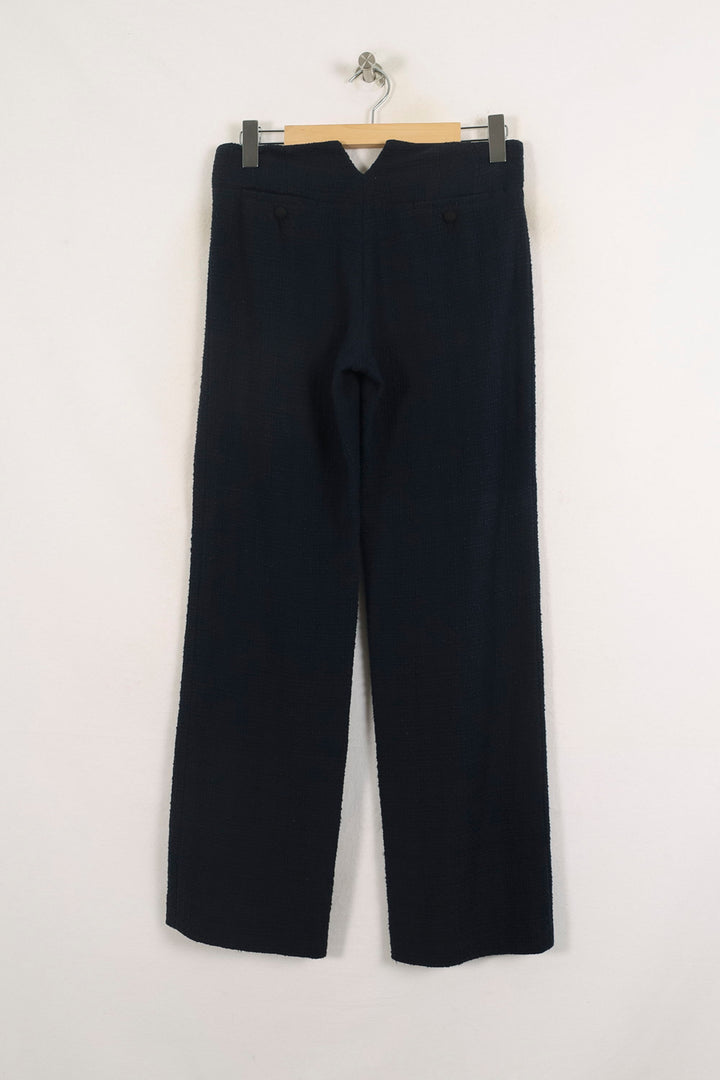 Pantalon Large Bleu - Taille S/36 de la marque Ines de la Fressange Paris | PARAD76392 - Vendu par Paradigme - Image 4