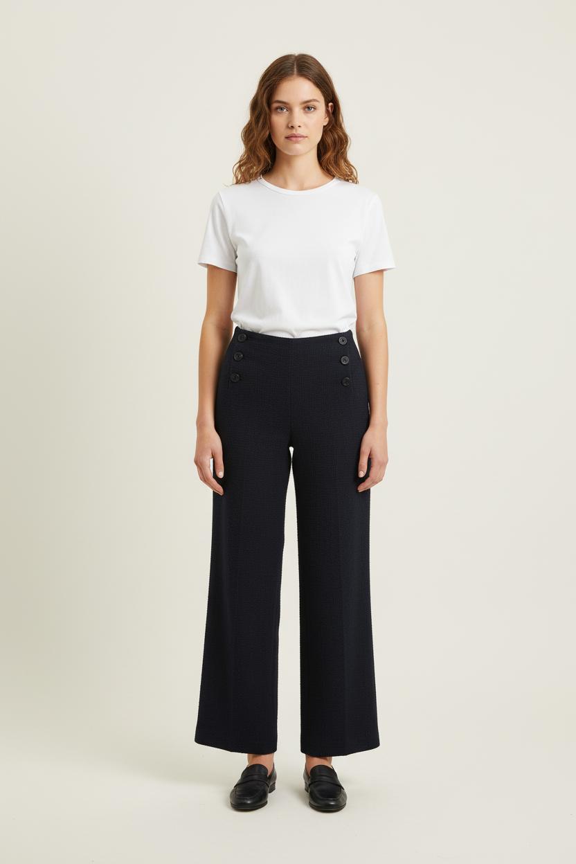 Pantalon Large Bleu - Taille S/36 de la marque Ines de la Fressange Paris | PARAD76392 - Vendu par Paradigme - Image 1