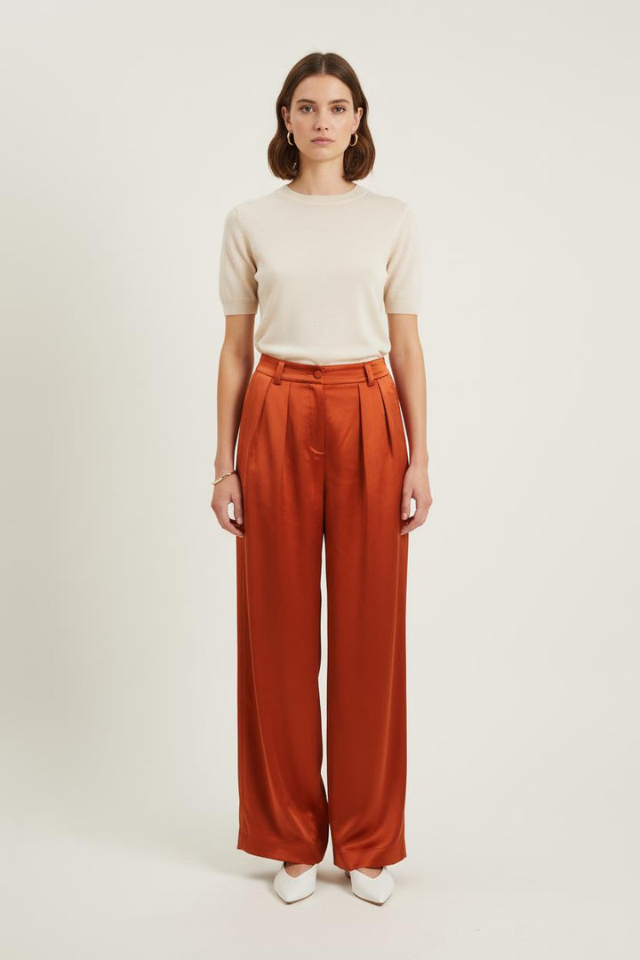 Pantalon Large Bordeaux - Taille S/36 de la marque Ines de la Fressange Paris | PARAD76400 - Vendu par Paradigme - Image 1