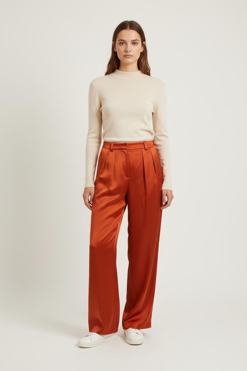 Pantalon Large Bordeaux - Taille L/40 de la marque Ines de la Fressange Paris | PARAD76401 - Vendu par Paradigme - Image 1