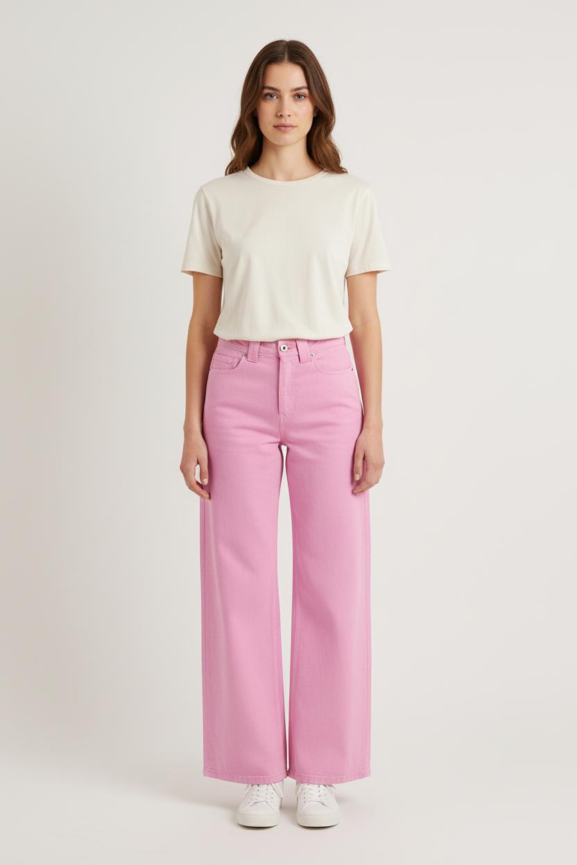 Jean Large Rose - Taille M/38 de la marque Ines de la Fressange Paris | PARAD76402 - Vendu par Paradigme - Image 1