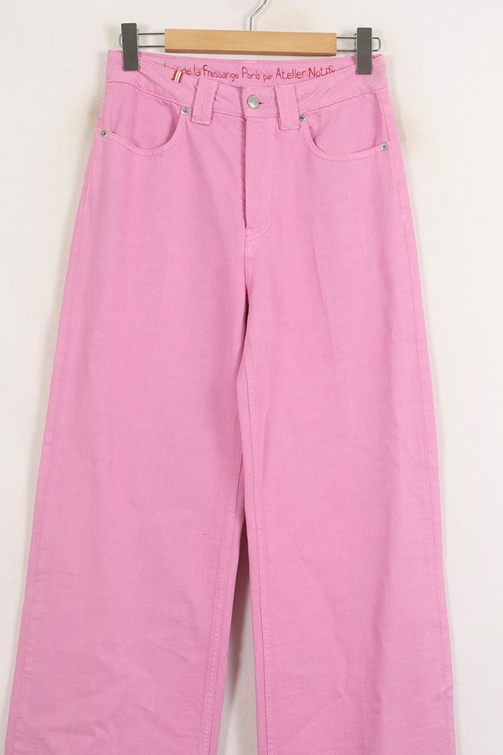 Jean Large Rose - Taille M/38 de la marque Ines de la Fressange Paris | PARAD76402 - Vendu par Paradigme - Image 2