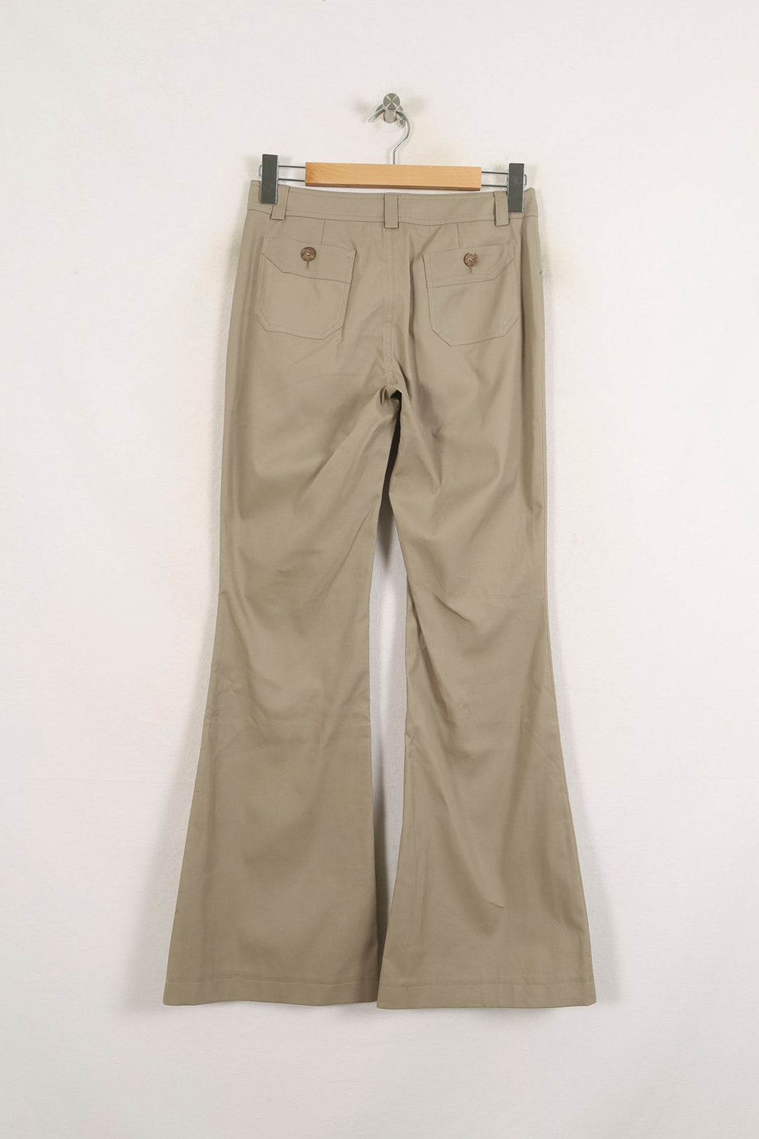 Pantalon Évasé Beige - Taille S/36 de la marque Ines de la Fressange Paris | PARAD76405 - Vendu par Paradigme - Image 4