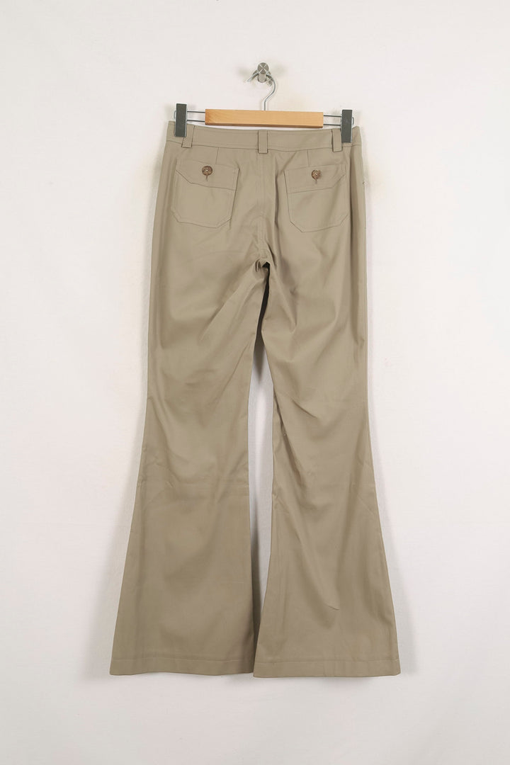 Pantalon Évasé Beige - Taille S/36 de la marque Ines de la Fressange Paris | PARAD76405 - Vendu par Paradigme - Image 4