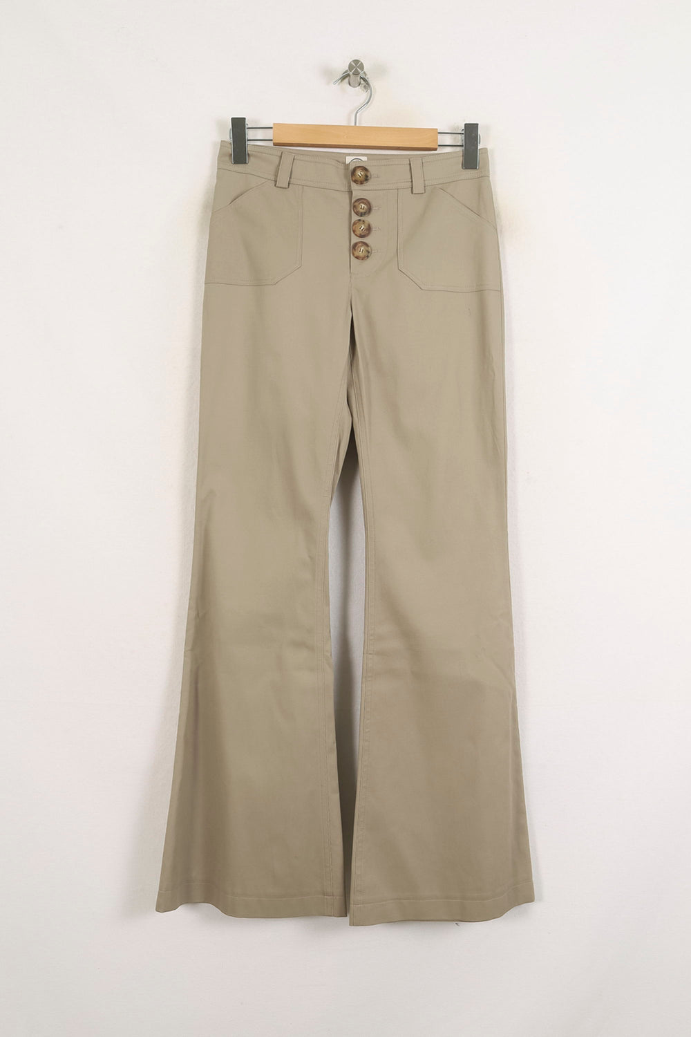 Pantalon Évasé Beige - Taille S/36 de la marque Ines de la Fressange Paris | PARAD76405 - Vendu par Paradigme - Image 2