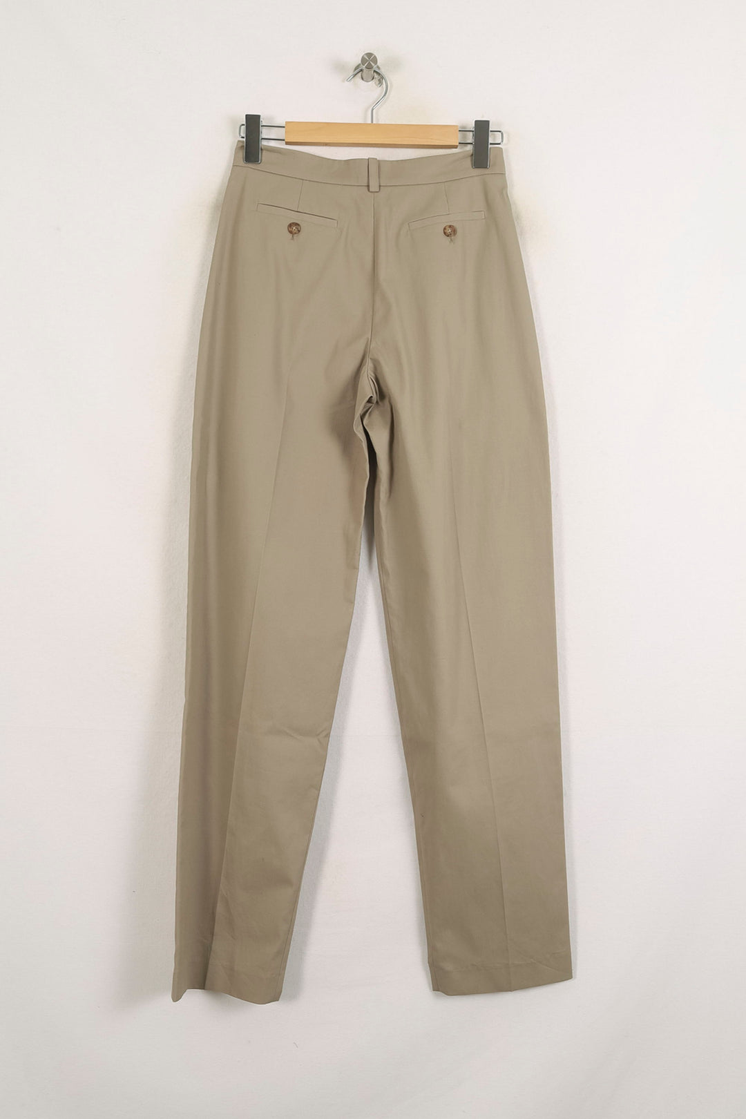 Pantalon Tailleur Beige - Taille M/38 de la marque Ines de la Fressange Paris | PARAD76406 - Vendu par Paradigme - Image 4