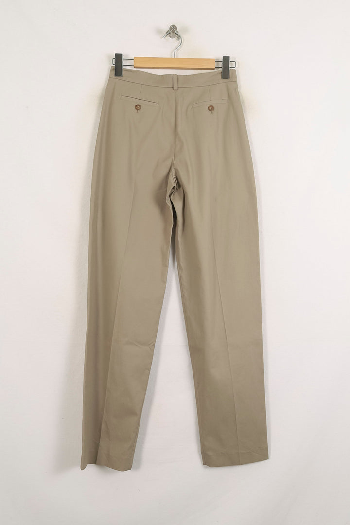 Pantalon Tailleur Beige - Taille M/38 de la marque Ines de la Fressange Paris | PARAD76406 - Vendu par Paradigme - Image 4
