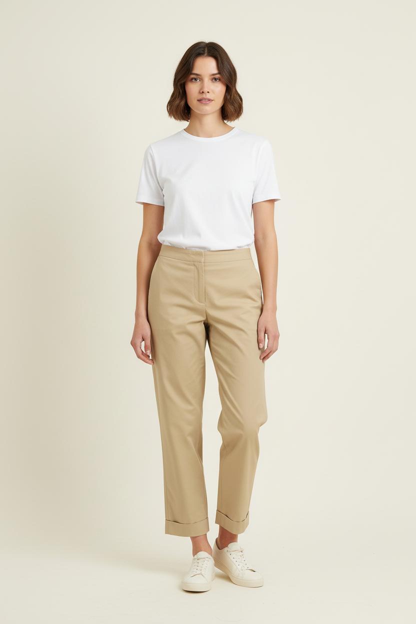 Pantalon Droit Beige - Taille XS/34 de la marque Ines de la Fressange Paris | PARAD76407 - Vendu par Paradigme - Image 1