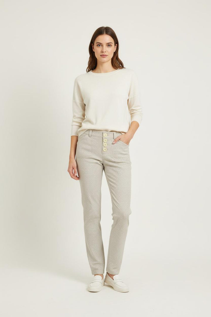Pantalon Droit Gris - Taille S/36 de la marque Ines de la Fressange Paris | PARAD76409 - Vendu par Paradigme - Image 1
