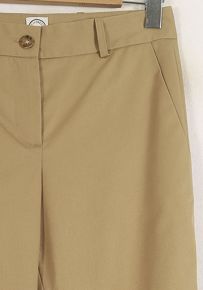 Pantalon Droit Beige - Taille S/36 de la marque Ines de la Fressange Paris | PARAD76410 - Vendu par Paradigme - Image 3
