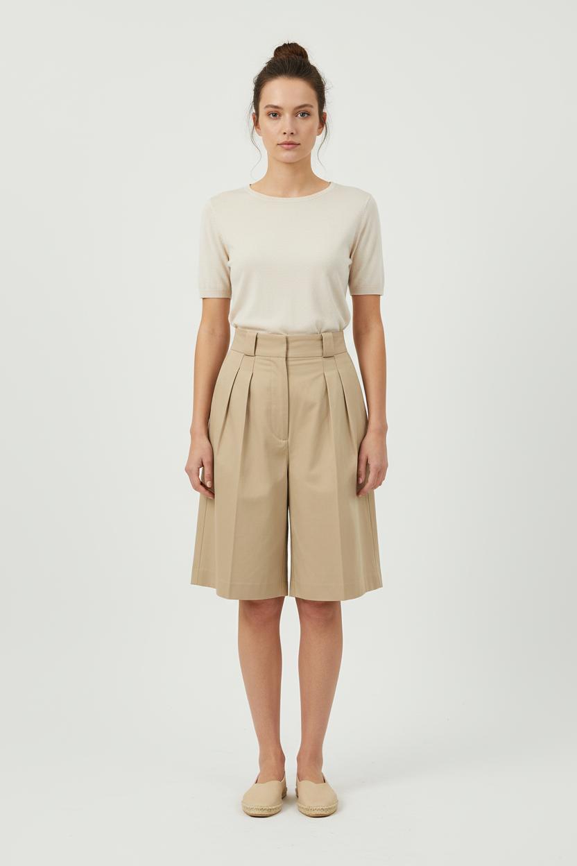Bermuda Beige - Taille S/36 de la marque Ines de la Fressange Paris | PARAD76412 - Vendu par Paradigme - Image 1