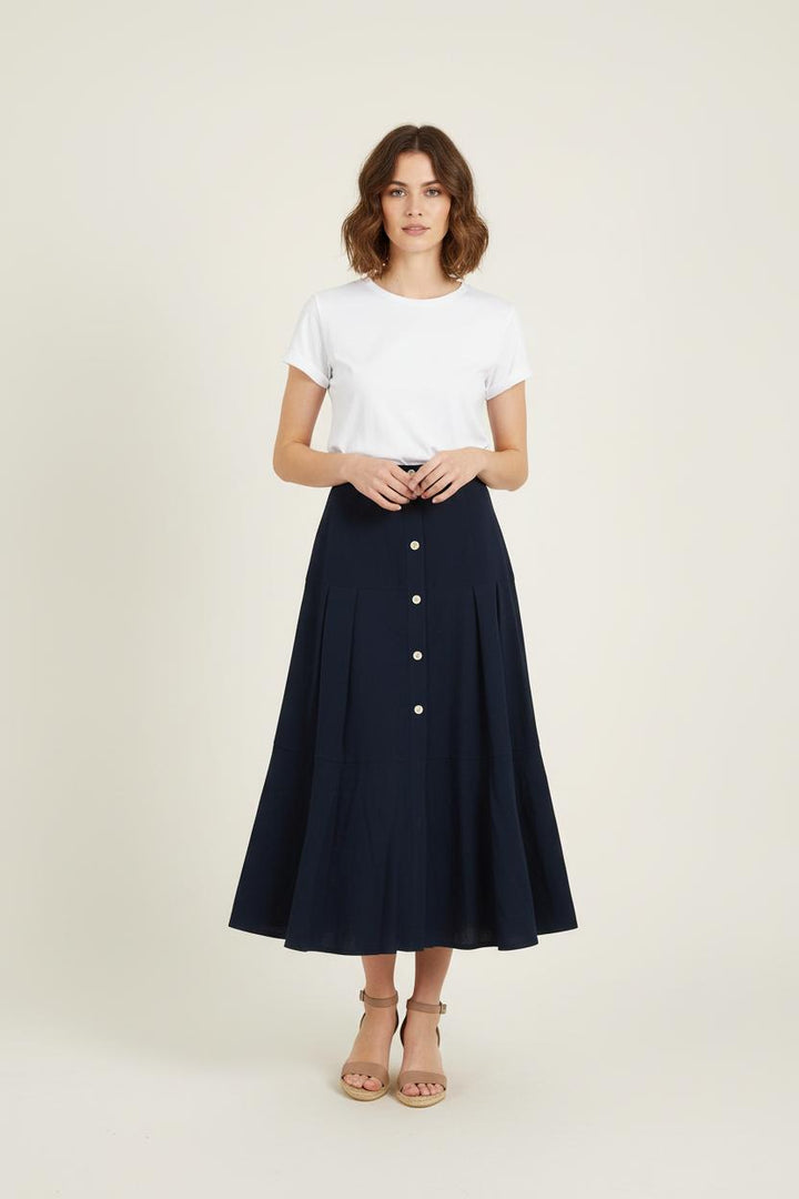 Jupe Longue Bleue - Taille S/36 de la marque Ines de la Fressange Paris | PARAD76414 - Vendu par Paradigme - Image 1
