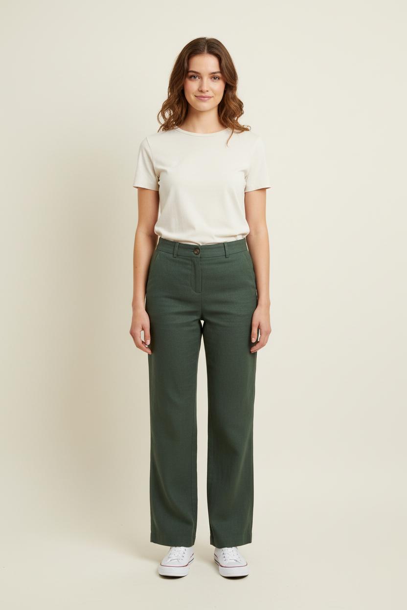 Pantalon Large Vert - Taille S/36 de la marque Ines de la Fressange Paris | PARAD76416 - Vendu par Paradigme - Image 1