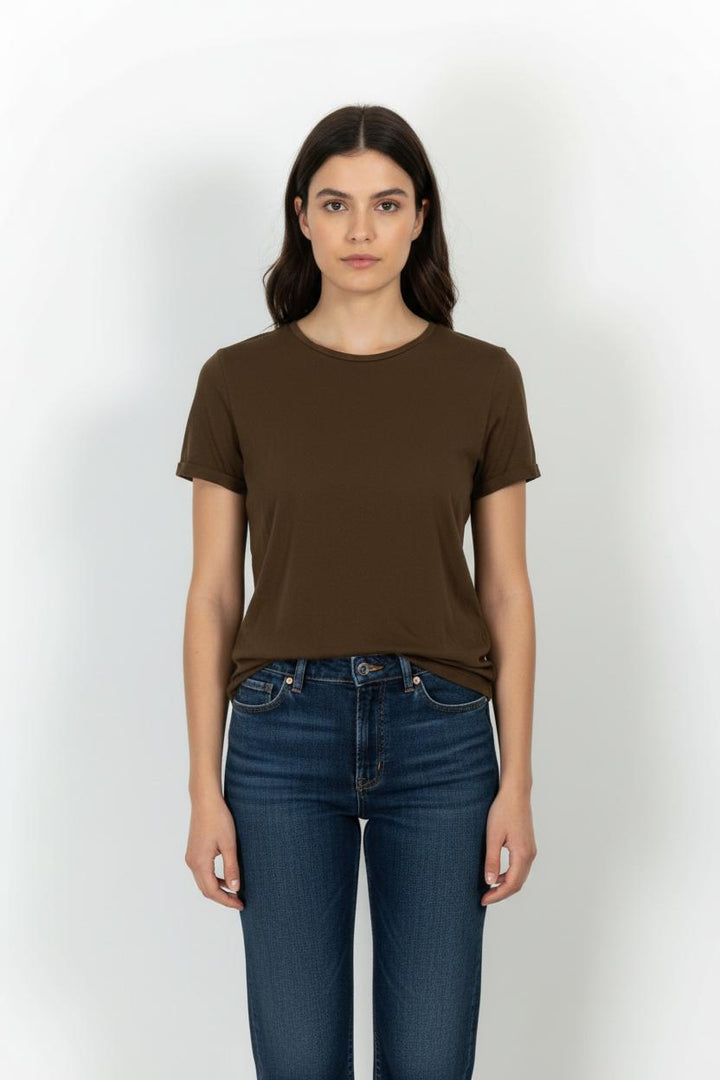 Tee-shirt Marron - Taille M/38 de la marque IKKS | PARAD76437 - Vendu par Paradigme - Image 1