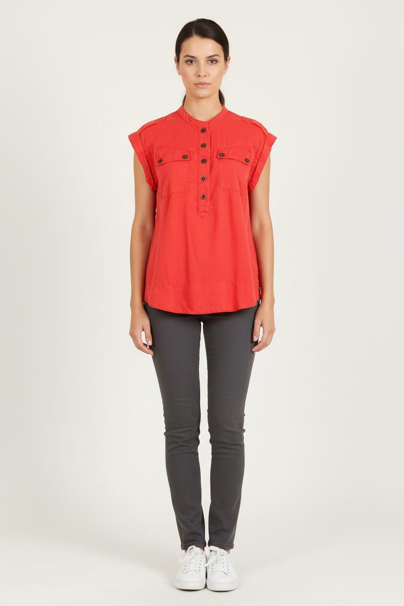 Chemise Manche Courte Orange - Taille L/40 de la marque One Step | PARAD76465 - Vendu par Paradigme - Image 1