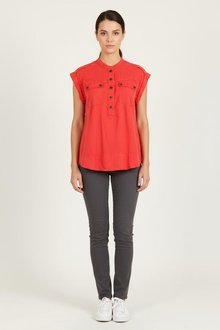 Chemise Manche Courte Orange - Taille L/40 de la marque One Step | PARAD76465 - Vendu par Paradigme - Image 1
