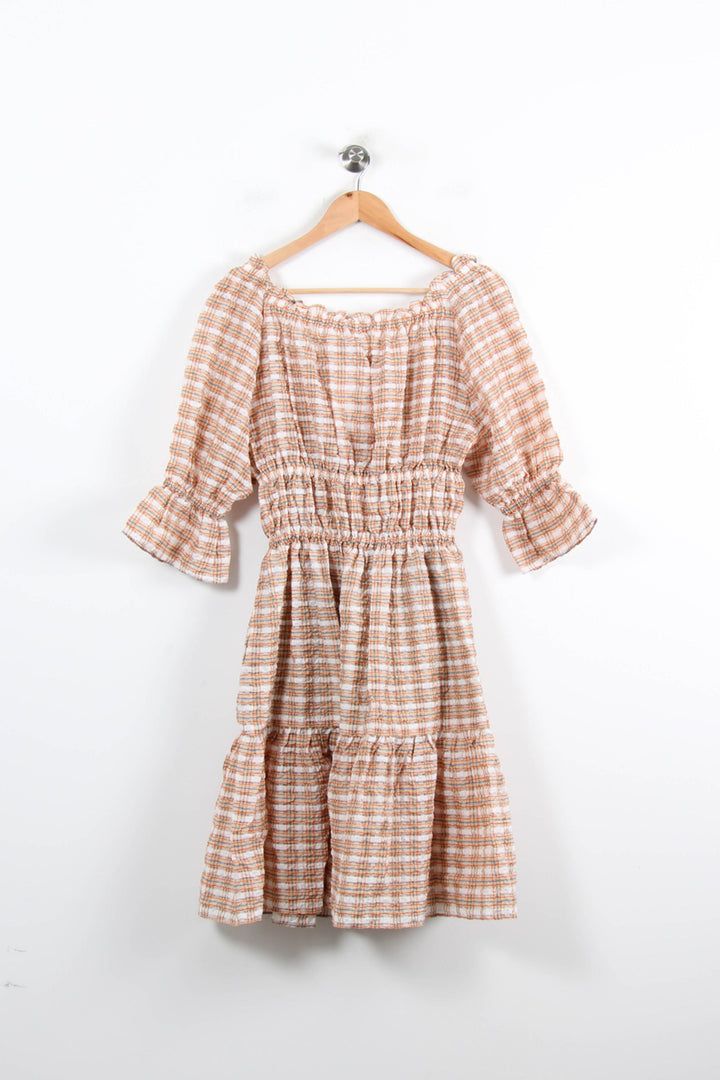 Robe Courte Orange et Blanche - Taille S/36 de la marque Ines de la Fressange Paris | PARAD76475 - Vendu par Paradigme - Image 4