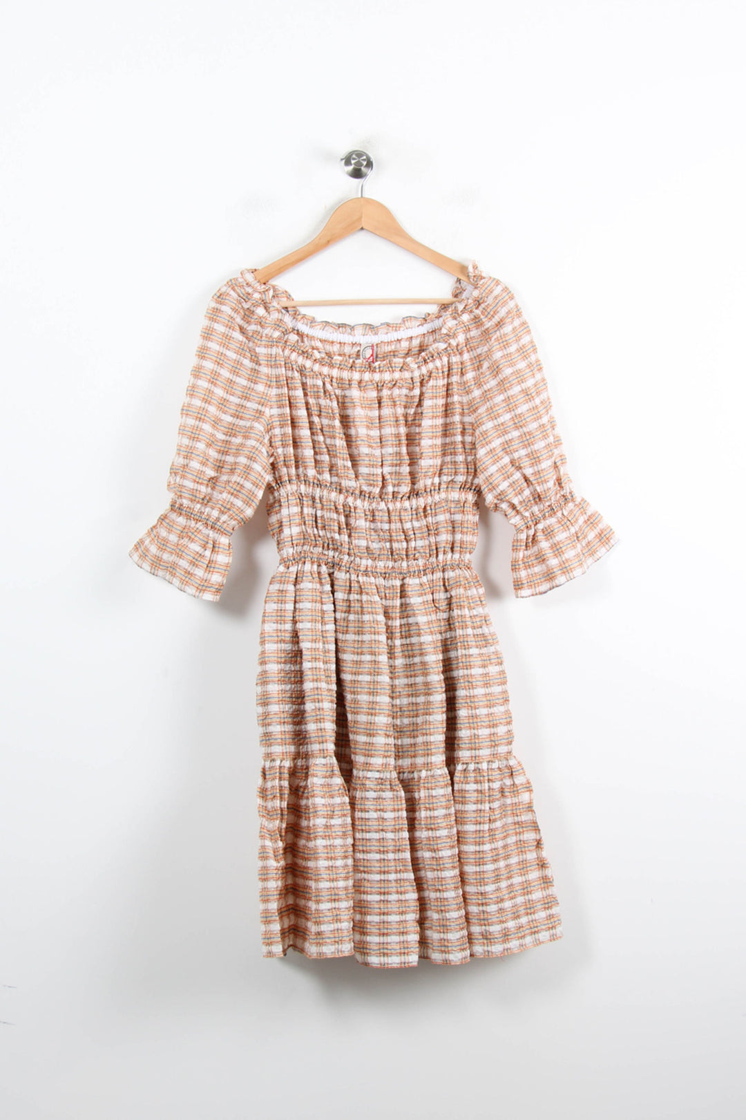 Robe Courte Orange et Blanche - Taille S/36 de la marque Ines de la Fressange Paris | PARAD76475 - Vendu par Paradigme - Image 2
