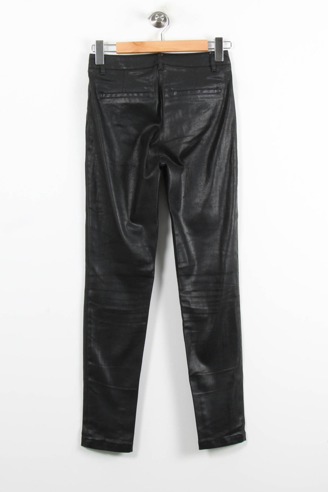 Pantalon Enduit Noir - Taille S/36 de la marque Caroll | PARAD76478 - Vendu par Paradigme - Image 4