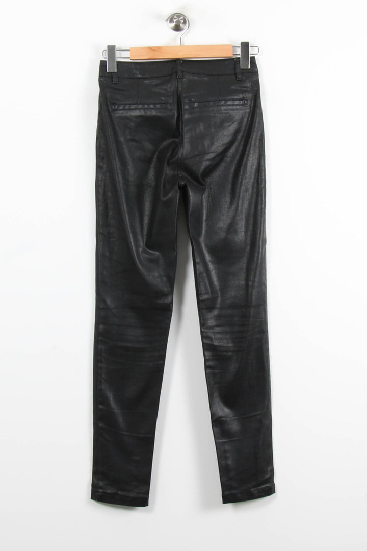 Pantalon Enduit Noir - Taille S/36 de la marque Caroll | PARAD76478 - Vendu par Paradigme - Image 4
