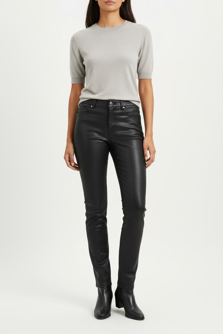 Pantalon Enduit Noir - Taille S/36 de la marque Caroll | PARAD76478 - Vendu par Paradigme - Image 1