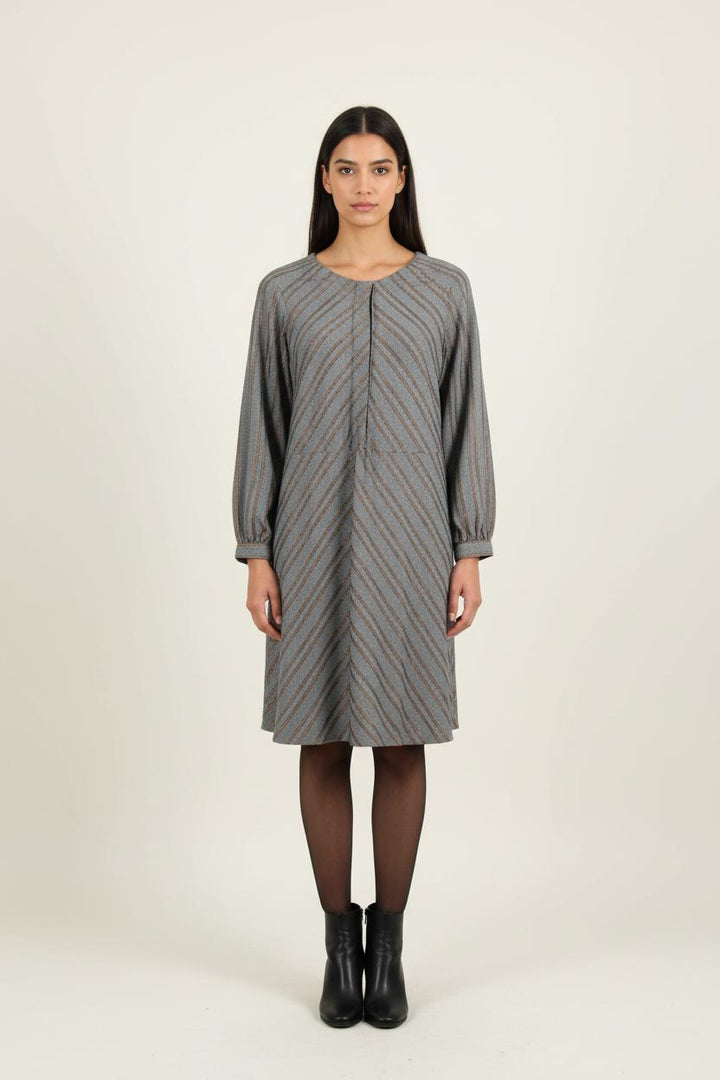 Robe Midi Grise et Marron - Taille S/36 de la marque Karl Marc John | PARAD76479 - Vendu par Paradigme - Image 1