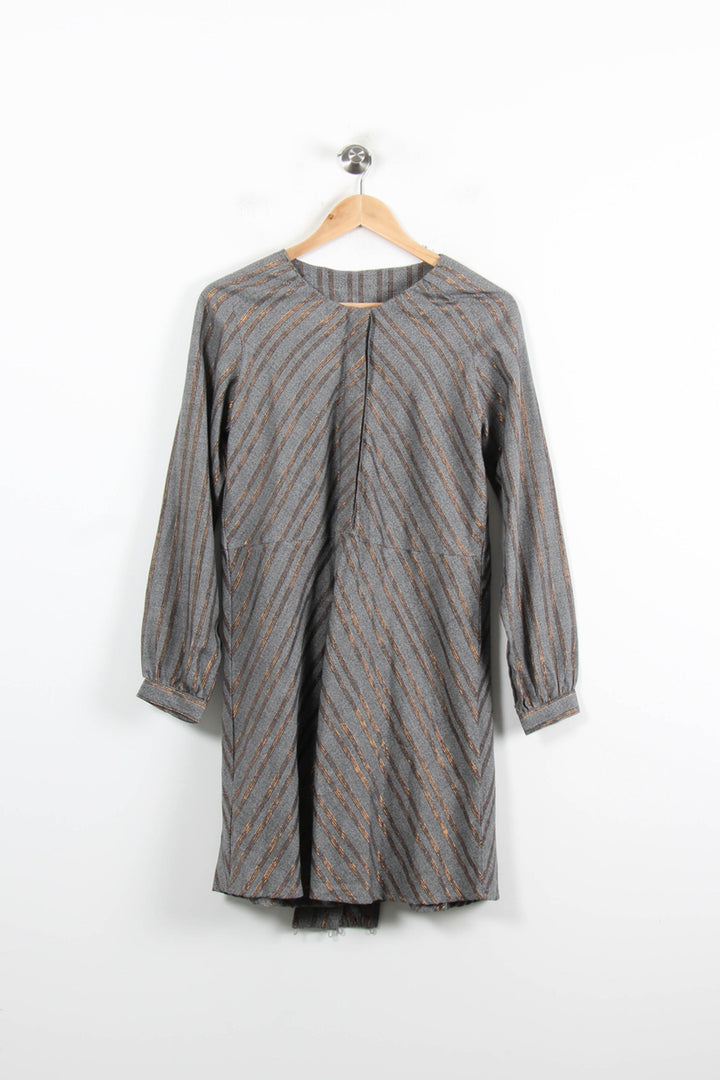 Robe Midi Grise et Marron - Taille S/36 de la marque Karl Marc John | PARAD76479 - Vendu par Paradigme - Image 2