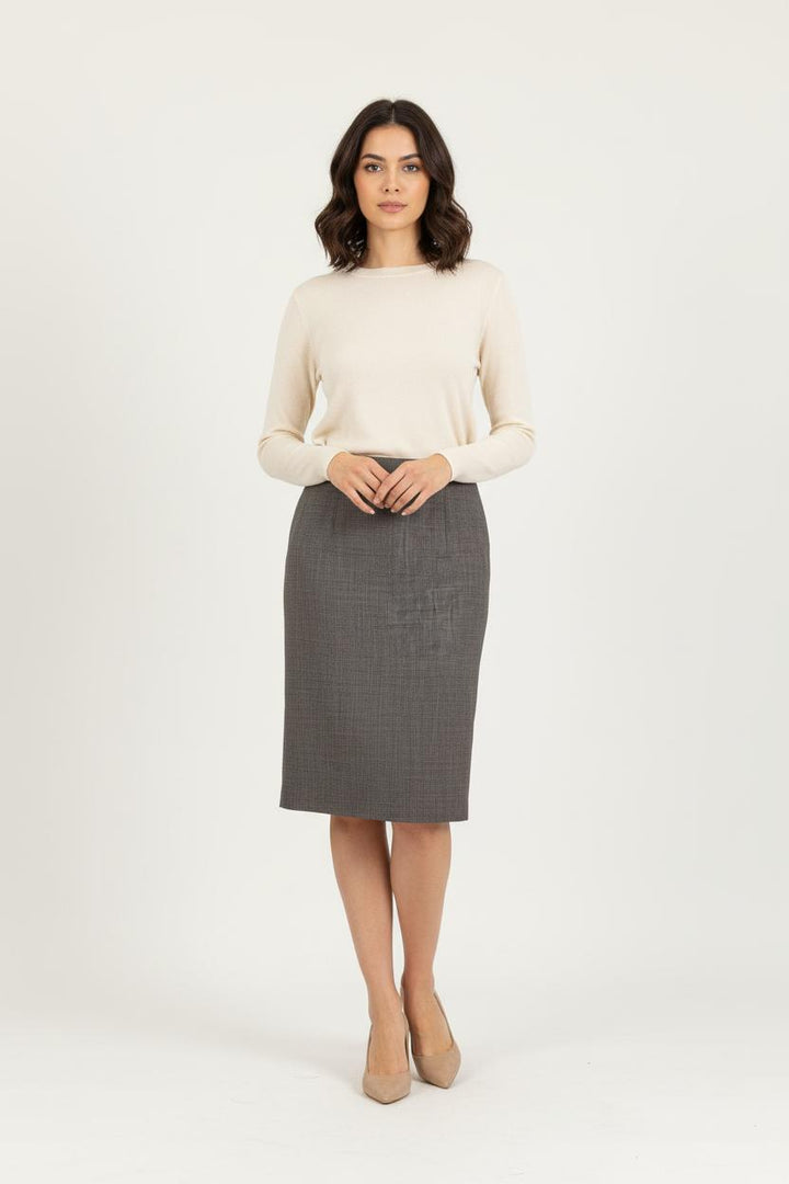 Jupe Droite Marron - Taille XL/42 de la marque Max Mara | PARAD76484 - Vendu par Paradigme - Image 1