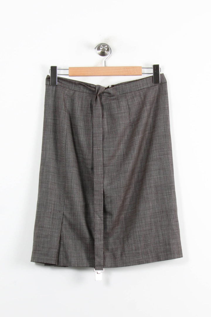 Jupe Droite Marron - Taille XL/42 de la marque Max Mara | PARAD76484 - Vendu par Paradigme - Image 2
