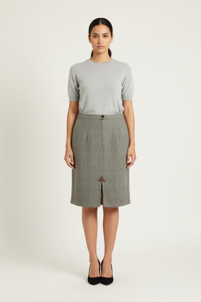 Jupe Crayon Grise - Taille L/40 de la marque Max Mara | PARAD76485 - Vendu par Paradigme - Image 1