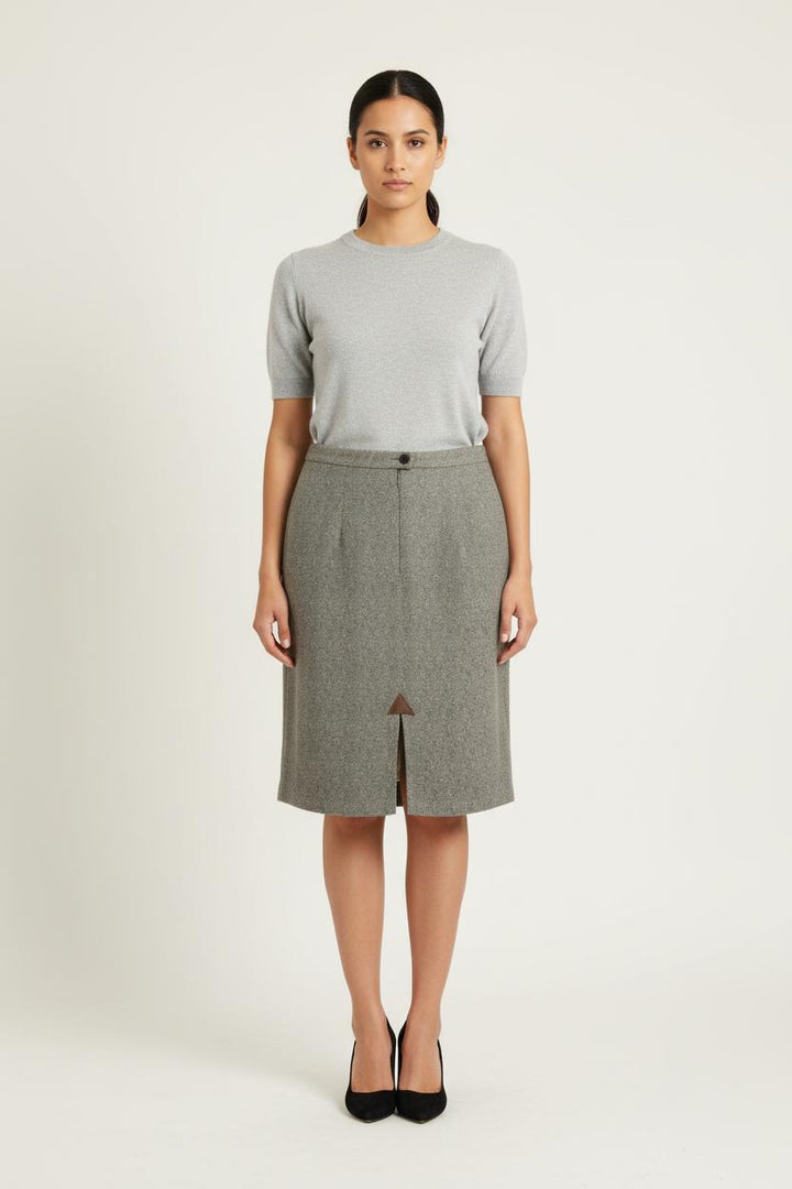 Jupe Crayon Grise - Taille L/40 de la marque Max Mara | PARAD76485 - Vendu par Paradigme - Image 1