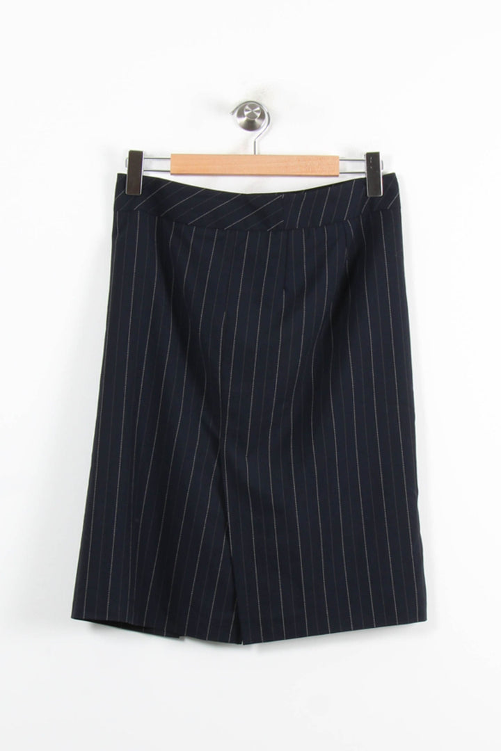 Jupe Crayon Bleue à Rayures - Taille L/40 de la marque Max Mara | PARAD76487 - Vendu par Paradigme - Image 4