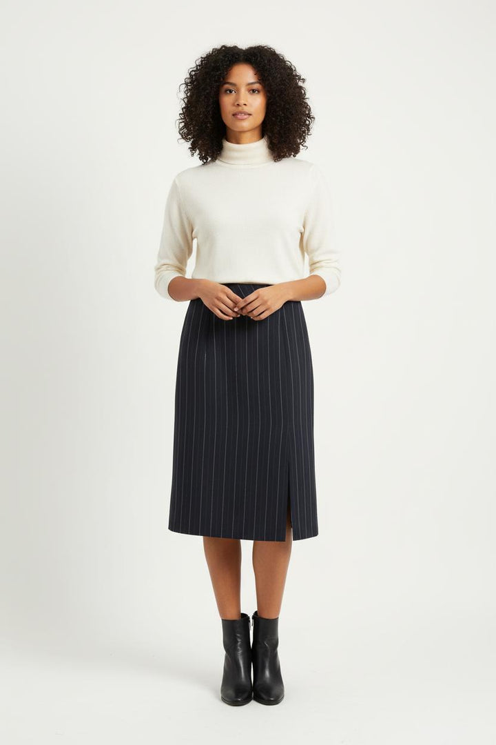 Jupe Crayon Bleue à Rayures - Taille L/40 de la marque Max Mara | PARAD76487 - Vendu par Paradigme - Image 1