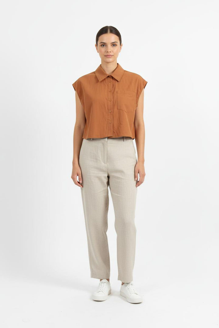 Chemise Sans Manches Orange - Taille XS/34 de la marque Grace & Mila | PARAD76488 - Vendu par Paradigme - Image 1
