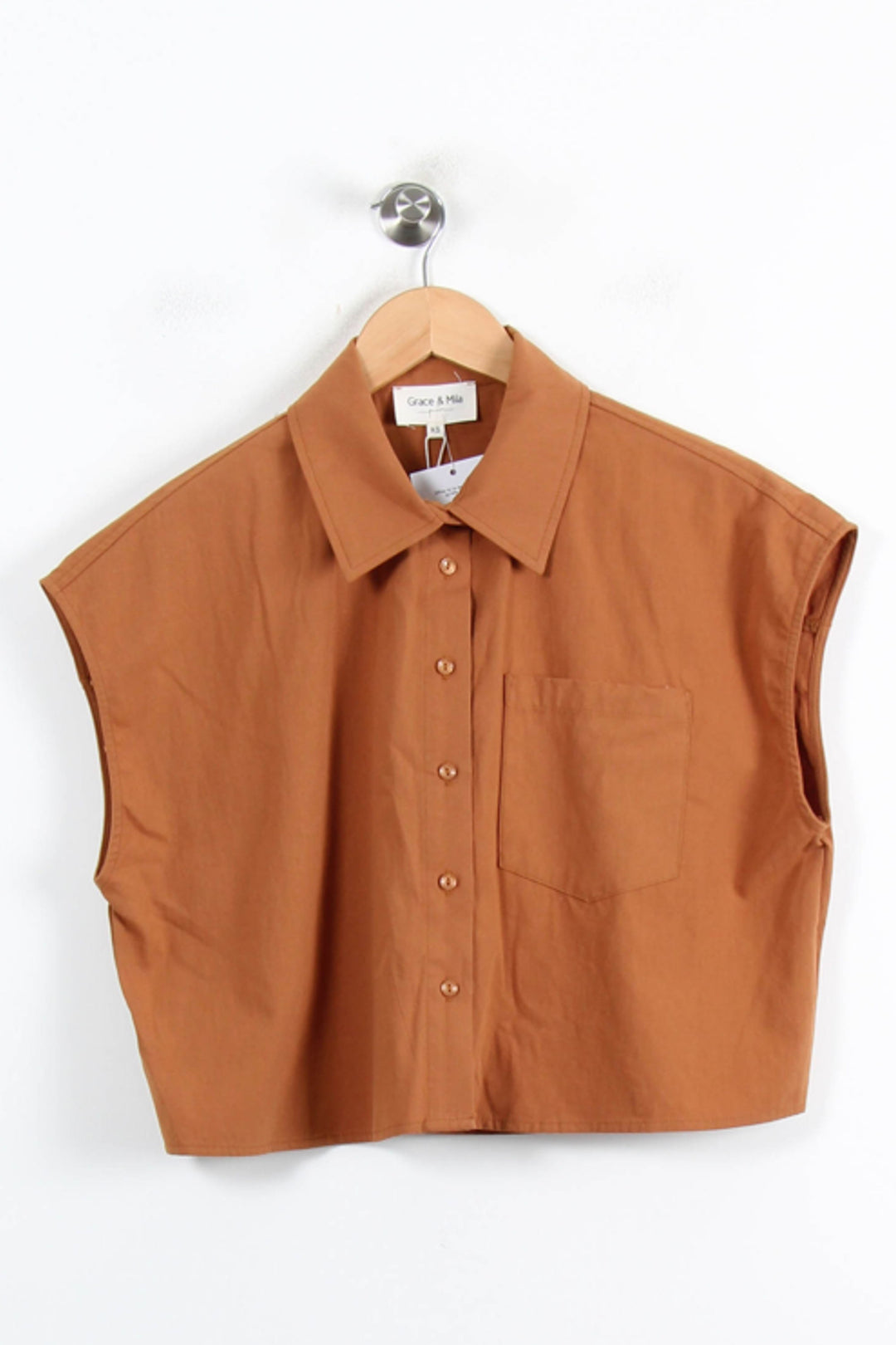 Chemise Sans Manches Orange - Taille XS/34 de la marque Grace & Mila | PARAD76488 - Vendu par Paradigme - Image 2