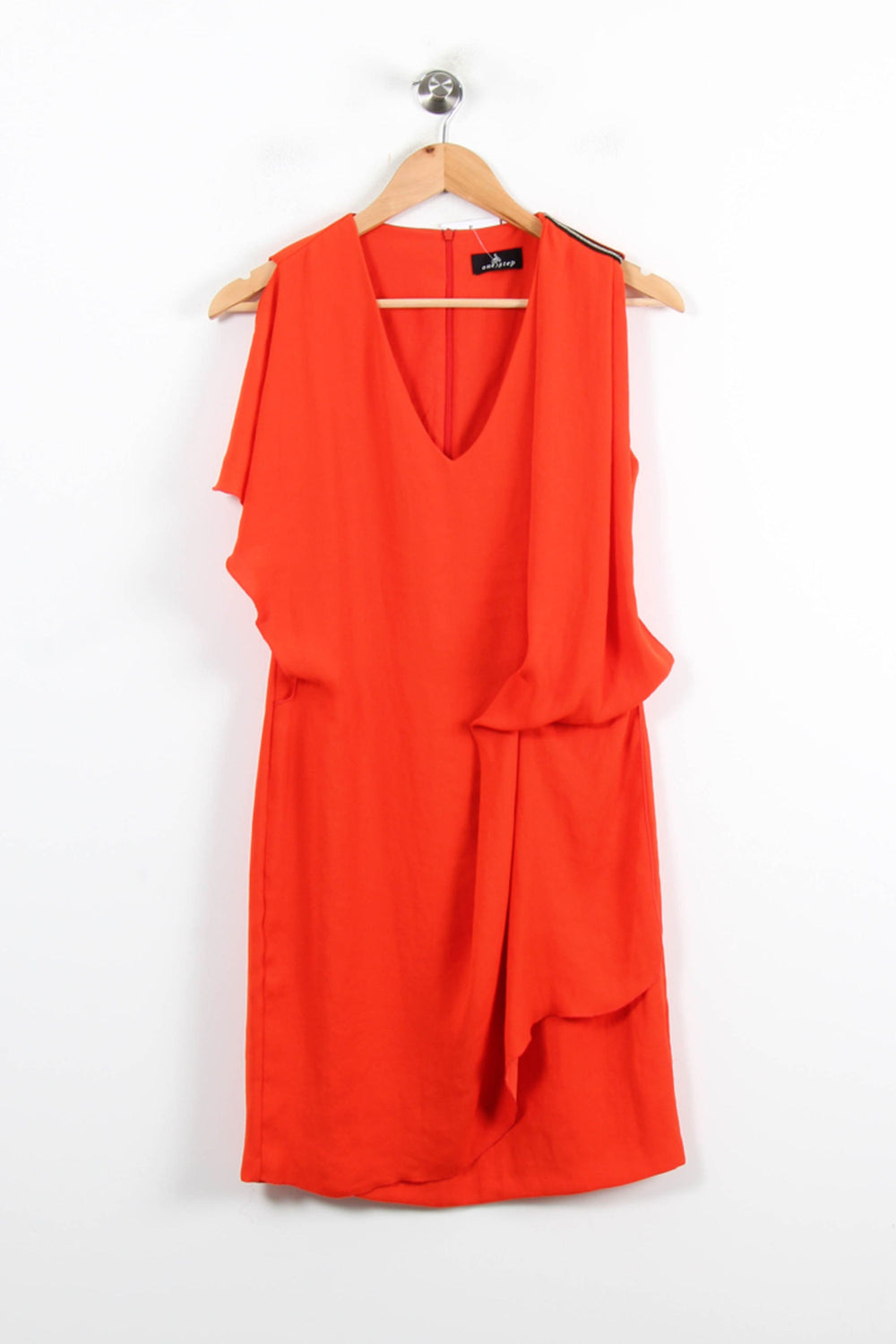 Robe Drapée Orange - Taille XS/34 de la marque One Step | PARAD76489 - Vendu par Paradigme - Image 2
