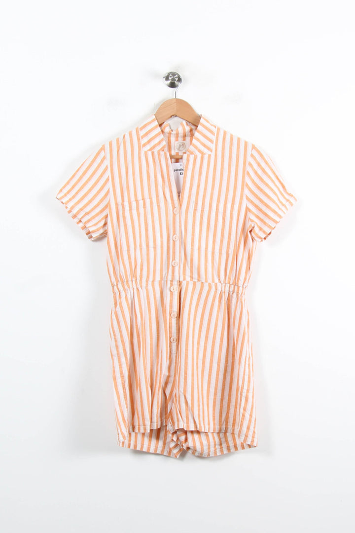Combishort Orange et Blanc - Taille XS/34 de la marque Des petits hauts | PARAD76496 - Vendu par Paradigme - Image 2