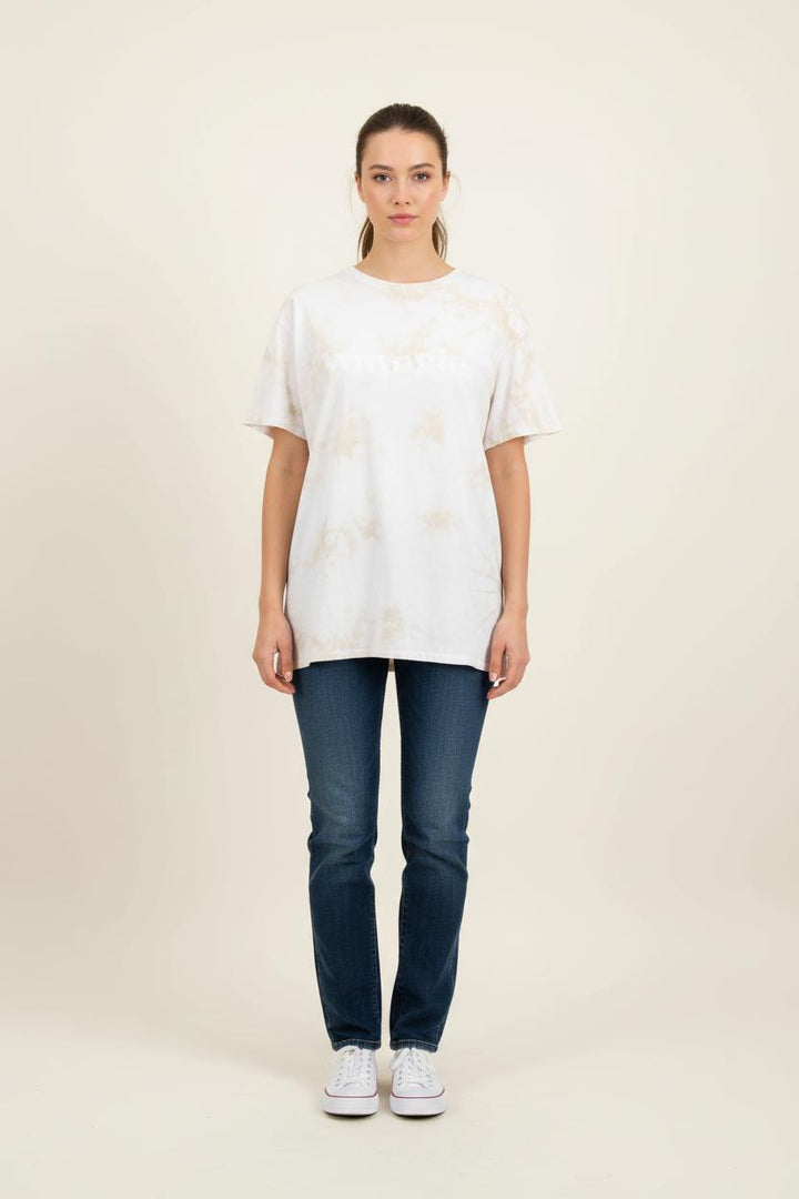 Tee-shirt Beige et Blanc - Taille S/36 de la marque Wrangler | PARAD76498 - Vendu par Paradigme - Image 1