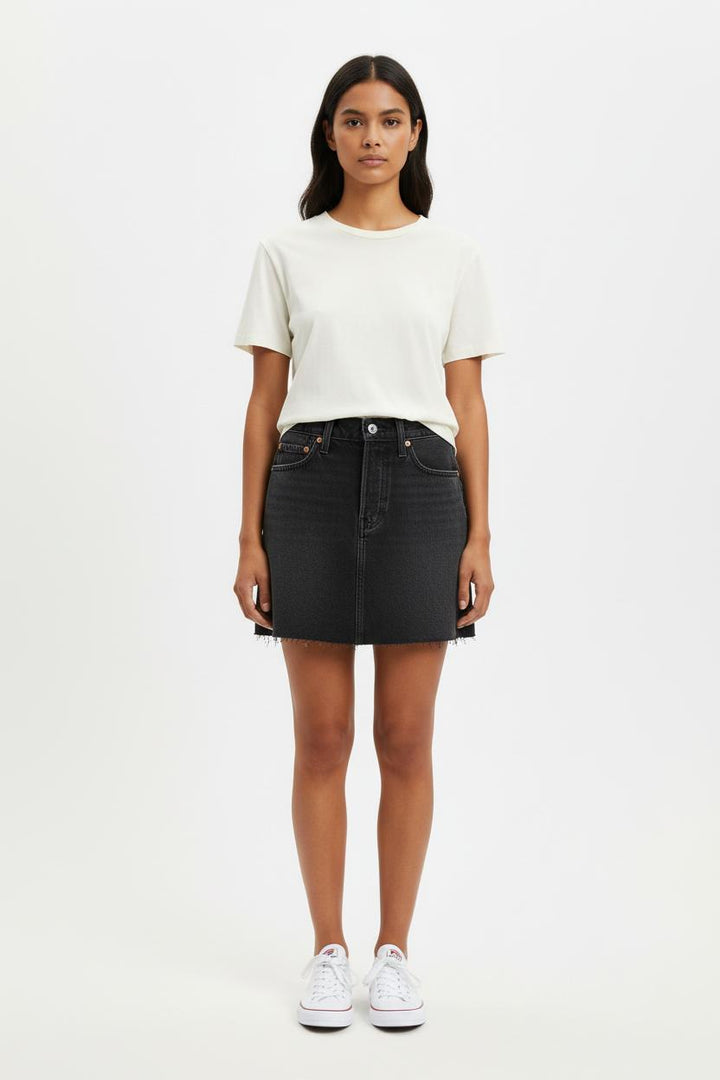 Jupe en Jean Grise - Taille M/38 de la marque Levi's | PARAD76502 - Vendu par Paradigme - Image 1