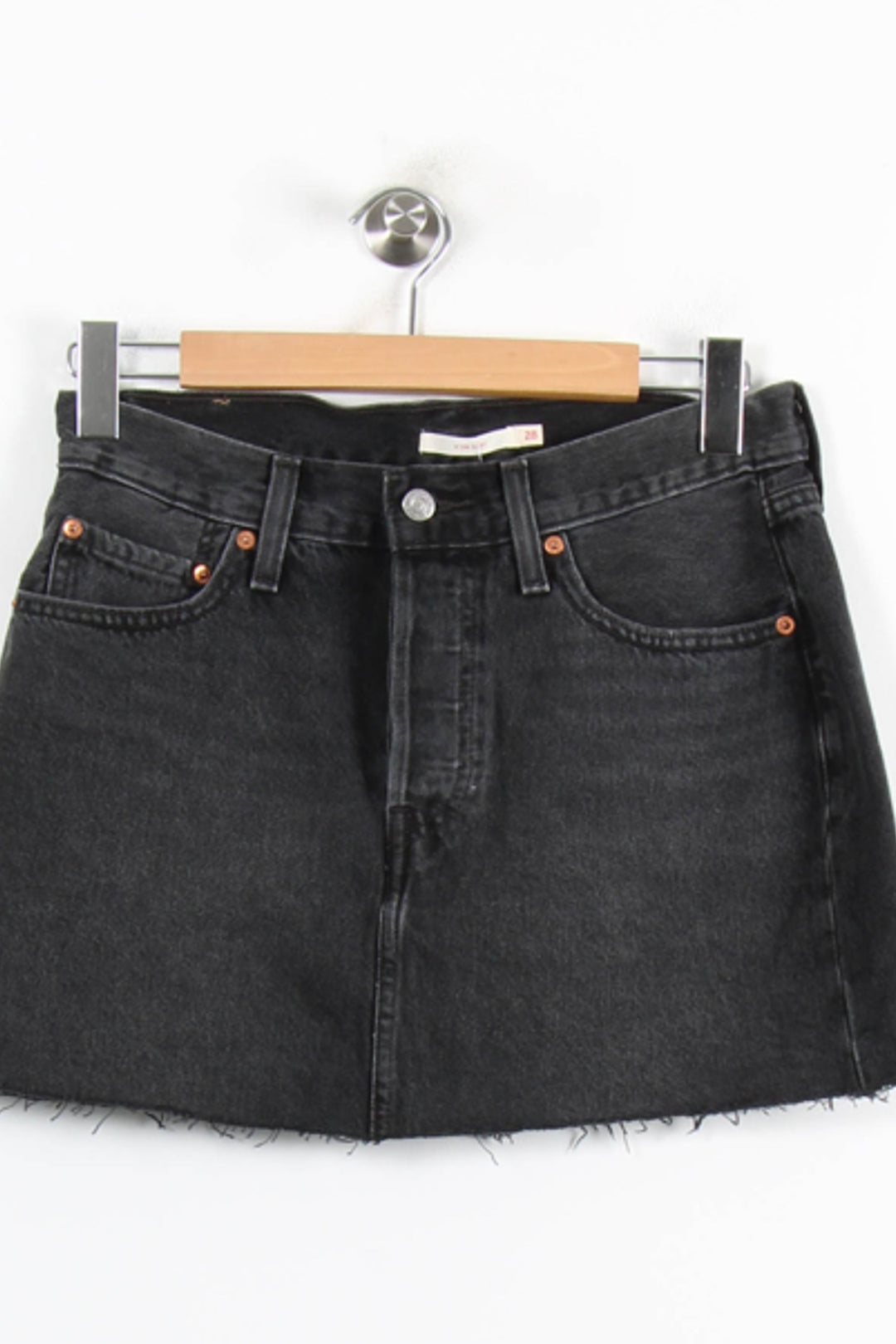 Jupe en Jean Grise - Taille M/38 de la marque Levi's | PARAD76502 - Vendu par Paradigme - Image 2