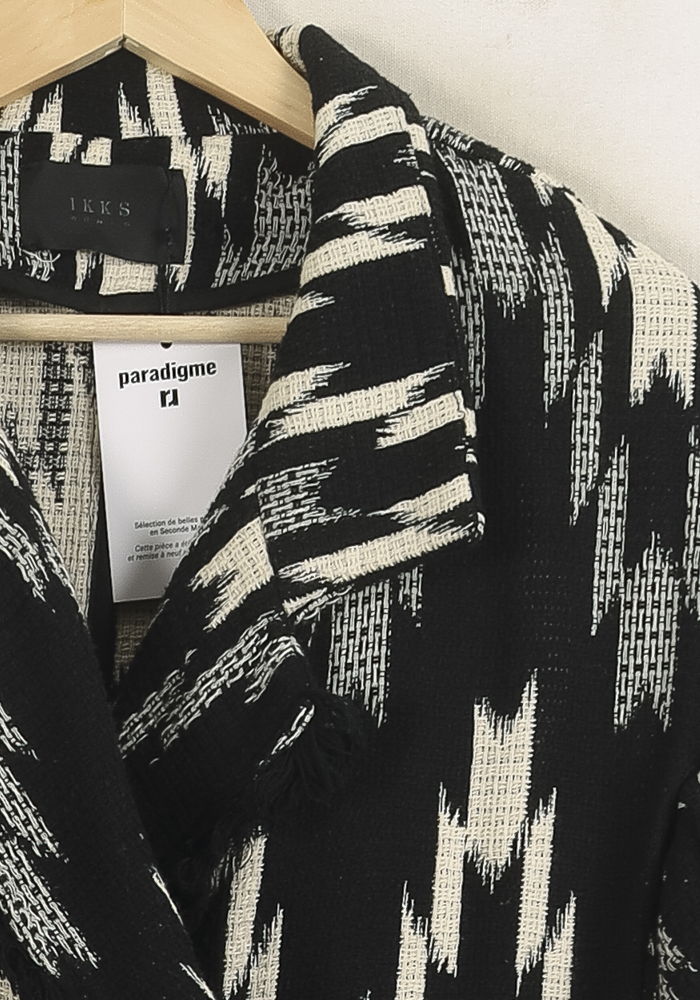 Manteau Noir et Blanc - Taille S/36 de la marque IKKS | PARAD76513 - Vendu par Paradigme - Image 3