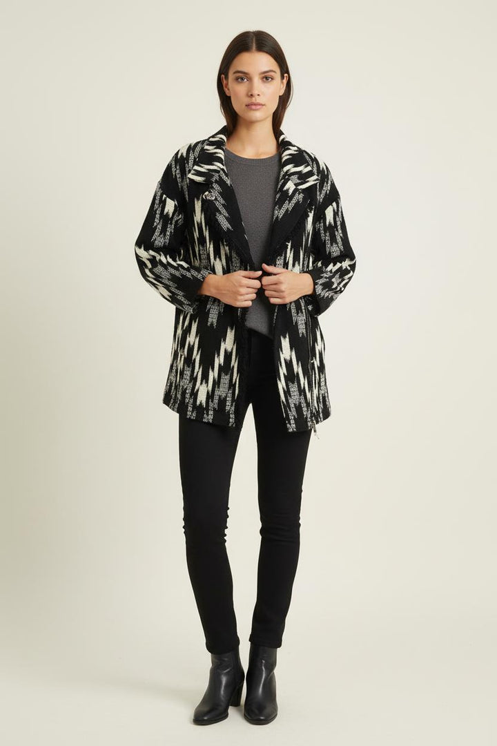 Manteau Noir et Blanc - Taille S/36 de la marque IKKS | PARAD76513 - Vendu par Paradigme - Image 1