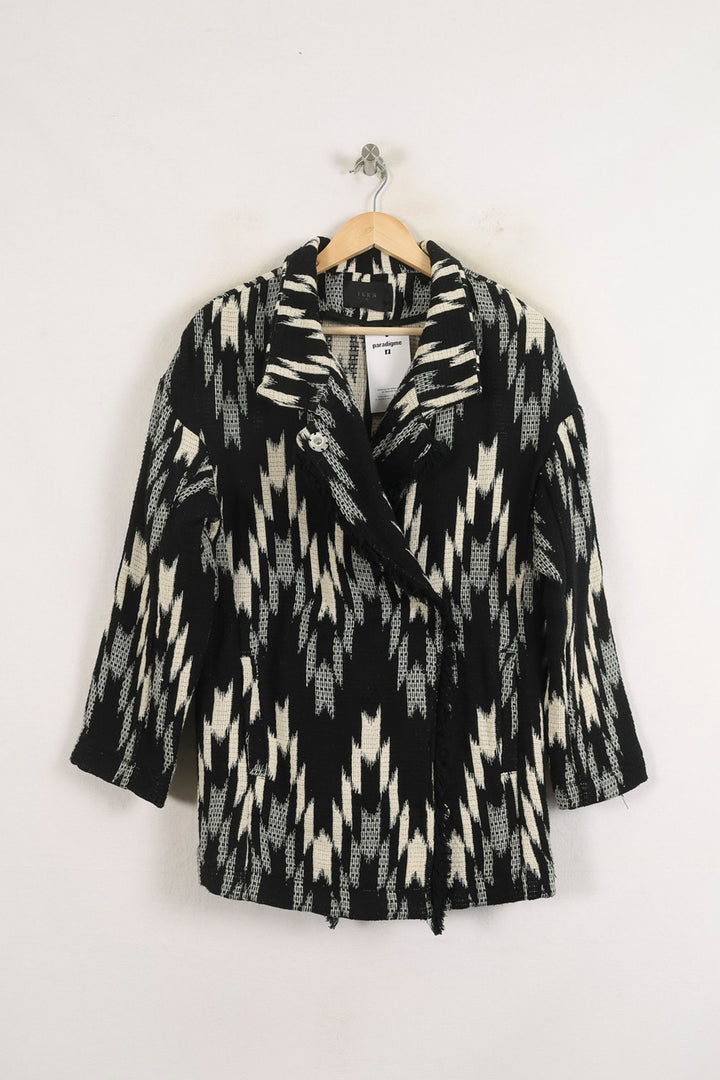 Manteau Noir et Blanc - Taille S/36 de la marque IKKS | PARAD76513 - Vendu par Paradigme - Image 2