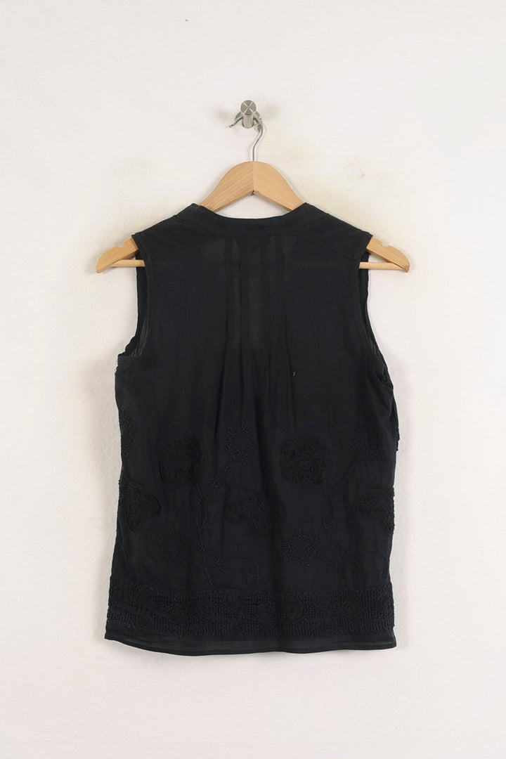 Blouse Sans Manches Noire - Taille S/36 de la marque Caroll | PARAD76514 - Vendu par Paradigme - Image 4
