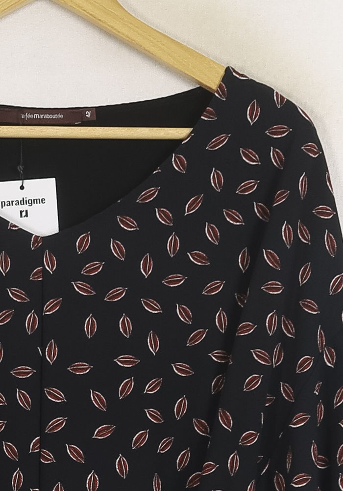 Robe Noire à Motifs - Taille XL/42 de la marque La Fée Maraboutée | PARAD76524 - Vendu par Paradigme - Image 3