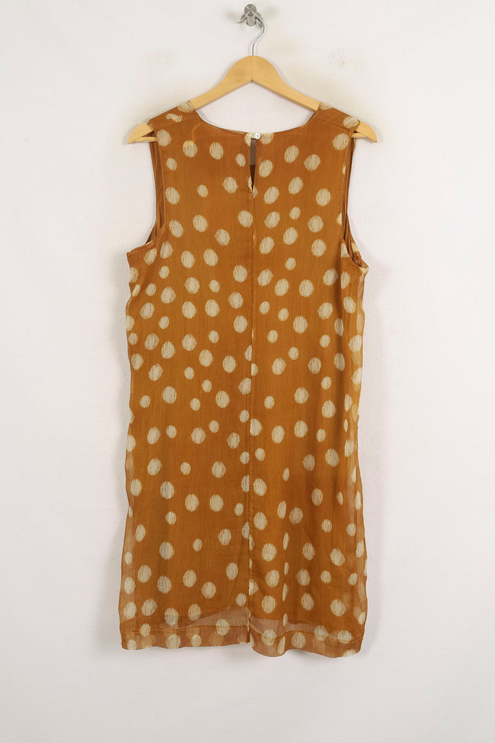 Robe Sans Manches Jaune et Blanche - Taille XL/42 de la marque La Fée Maraboutée | PARAD76526 - Vendu par Paradigme - Image 4