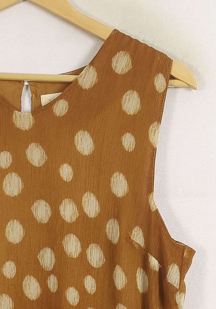 Robe Sans Manches Jaune et Blanche - Taille XL/42 de la marque La Fée Maraboutée | PARAD76526 - Vendu par Paradigme - Image 3