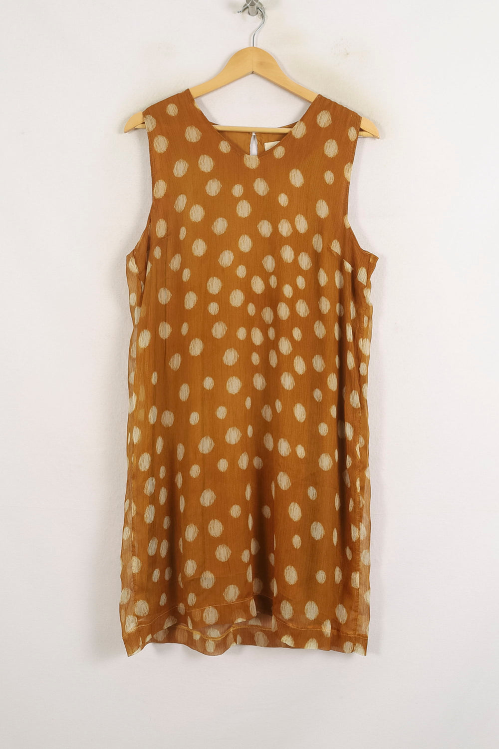 Robe Sans Manches Jaune et Blanche - Taille XL/42 de la marque La Fée Maraboutée | PARAD76526 - Vendu par Paradigme - Image 2