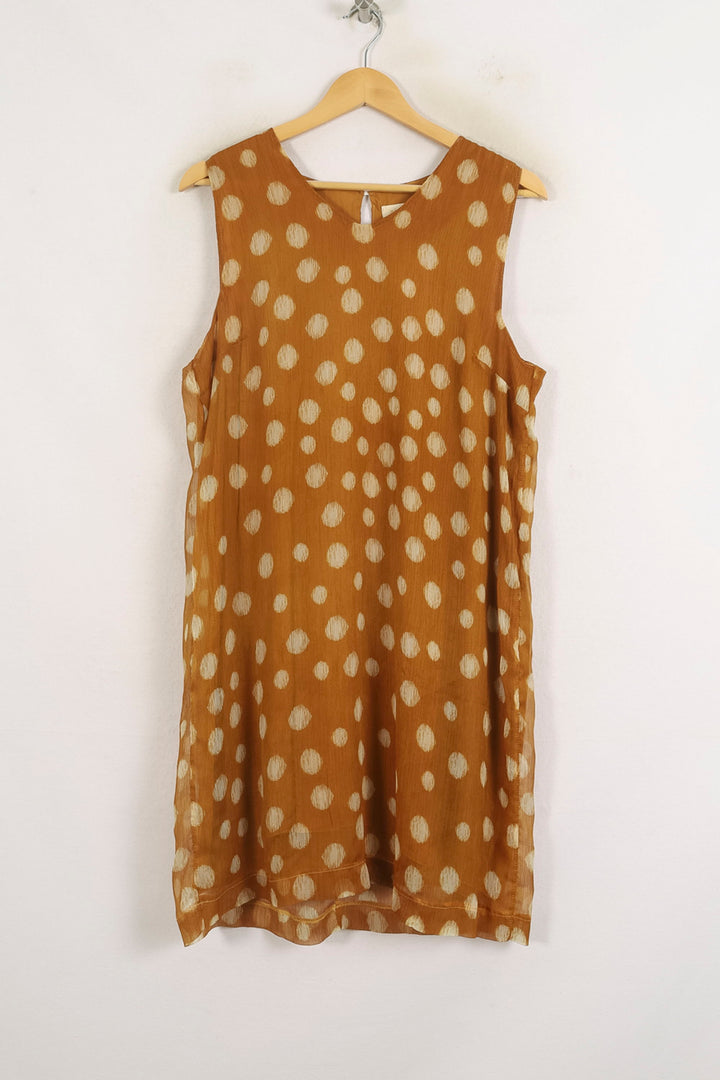 Robe Sans Manches Jaune et Blanche - Taille XL/42 de la marque La Fée Maraboutée | PARAD76526 - Vendu par Paradigme - Image 2