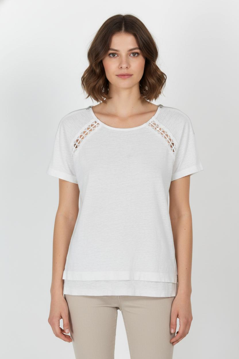 T-shirt Blanc - Taille S/36 de la marque ZAPA | PARAD76531 - Vendu par Paradigme - Image 1